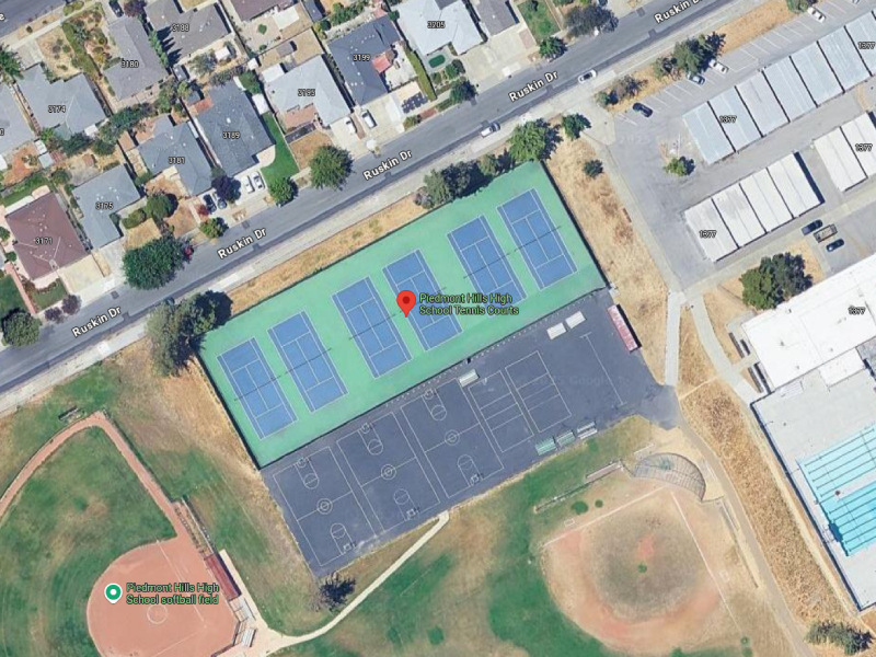 Tennis-Courts-California-San Jose-Piedmont Hills High School Tennis Courts