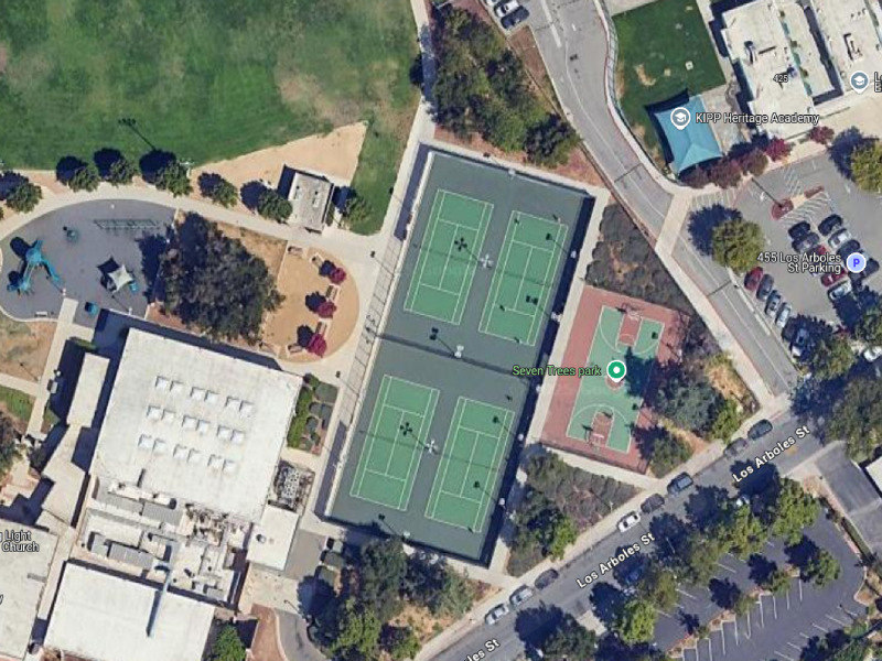 Tennis-Courts-California-San Jose-Seven Trees park